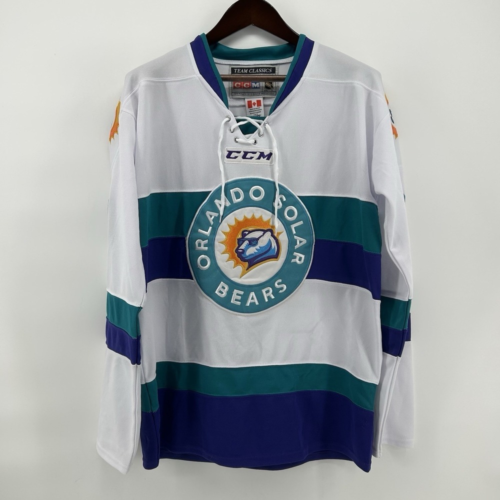 CCM Orlando Solar Bears Hockey‎ Jersey Sz 48 Canada Custom #69 FUCKDAGOALIE VTG